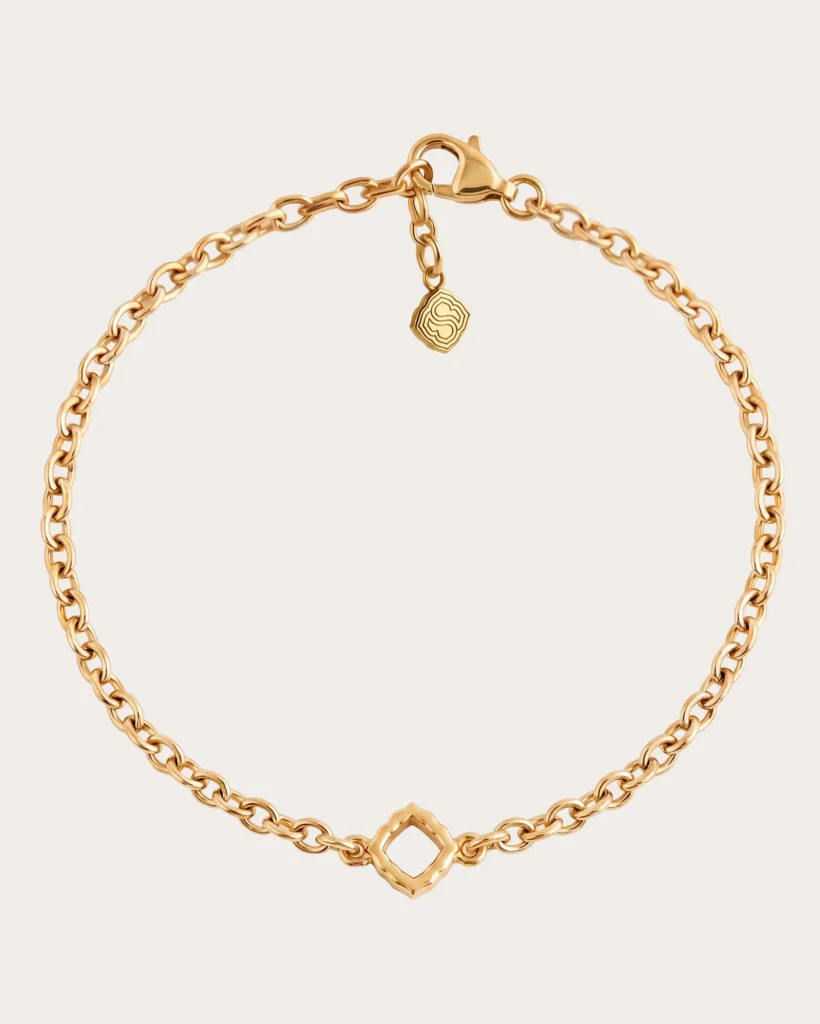 Bracciale Unisex Siklah in cordino colore oro con nodi in oro giallo