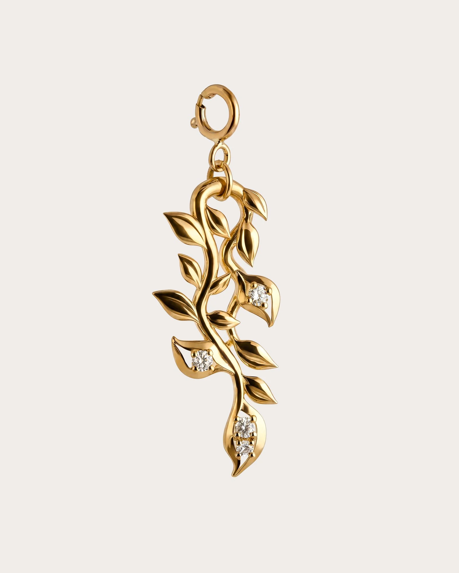 Charm Forza Siklah in oro — motivo edera