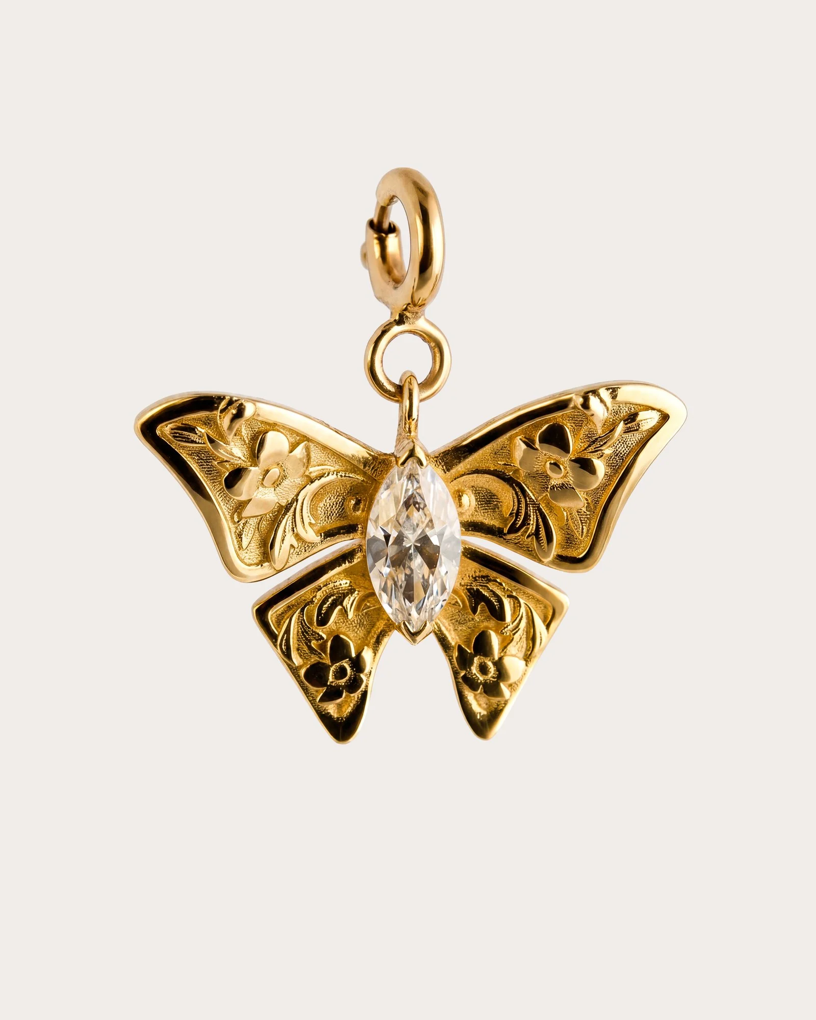 Charm Sogno Siklah in oro — farfalla con zircone